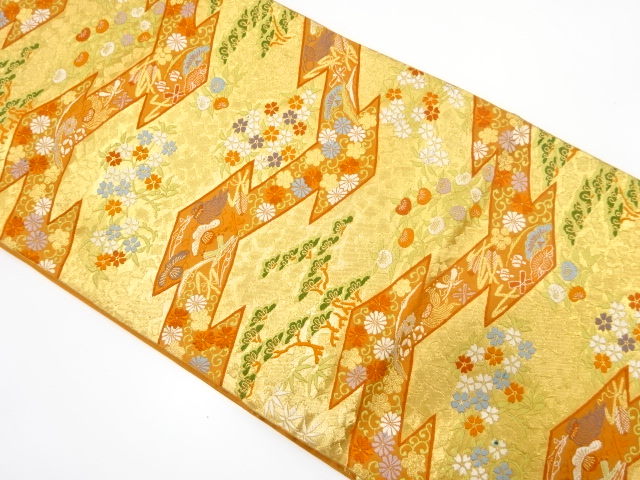 JAPANESE FUKURO OBI / GOLD FOIL / WOVEN MATSUKAWABISHI